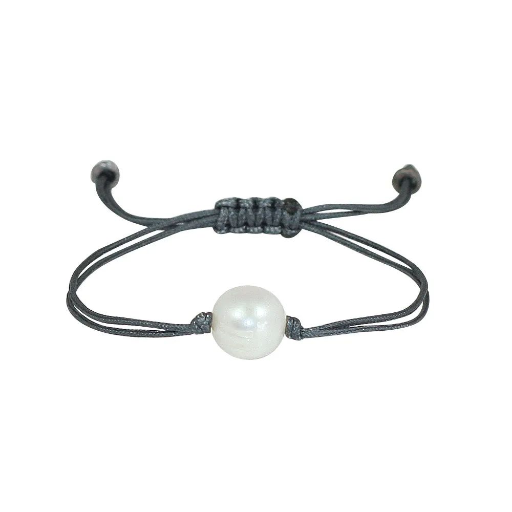 Freshwater Pearl Splash Bracelet in Charcoal