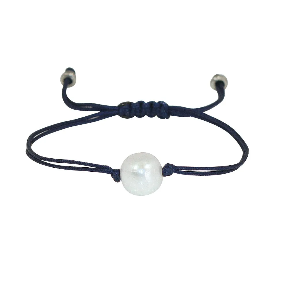 Freshwater Pearl Splash Bracelet in Navy