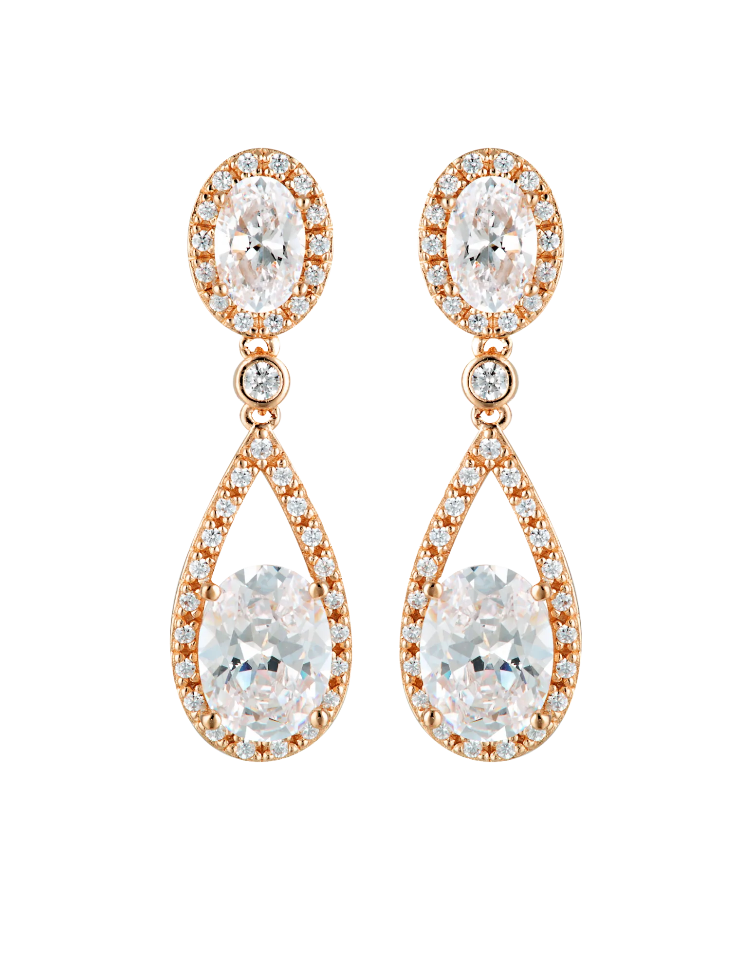 Georgini Aurora Radience Earrings - Rose Gold