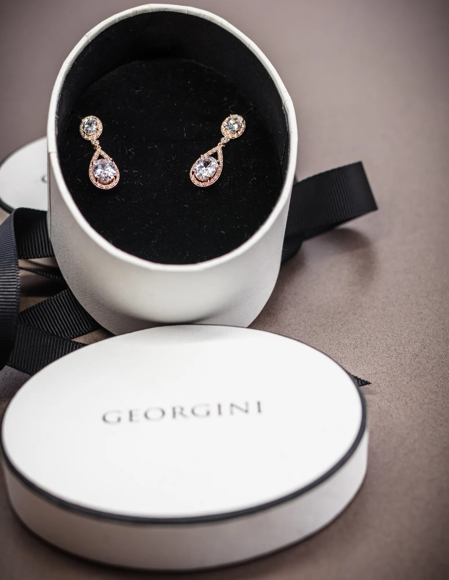 Georgini Aurora Radience Earrings - Rose Gold