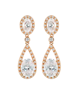 Georgini Aurora Radience Earrings - Rose Gold