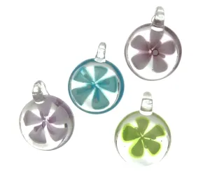 GLASS FLOWER 20 MM PENDANT