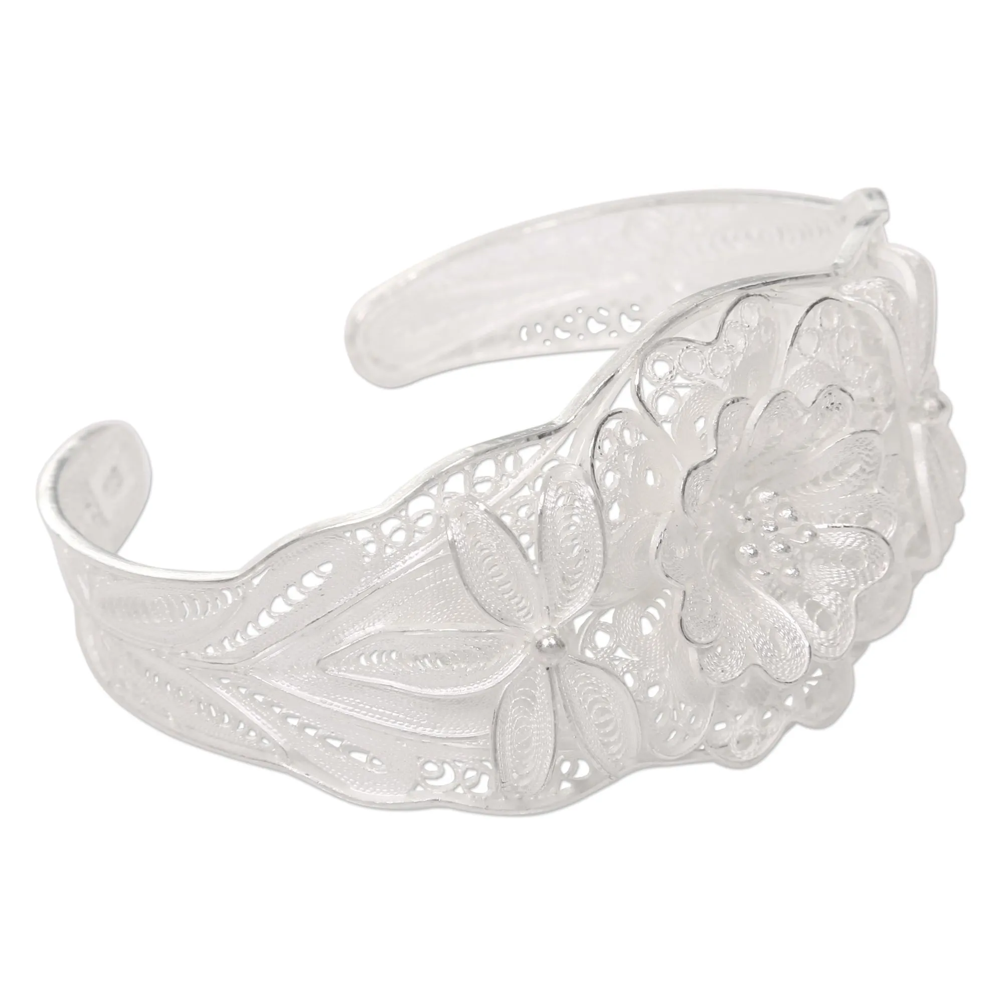 God's Garden Silver Cuff Bracelet