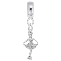 Iceskater Charm Dangle Bead In Sterling Silver