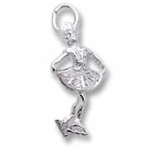 Iceskater Charm In 14K White Gold