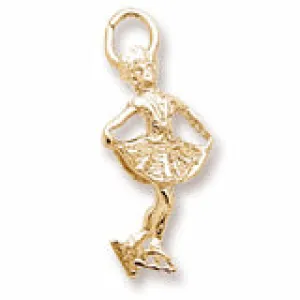 Iceskater Charm In Yellow Gold