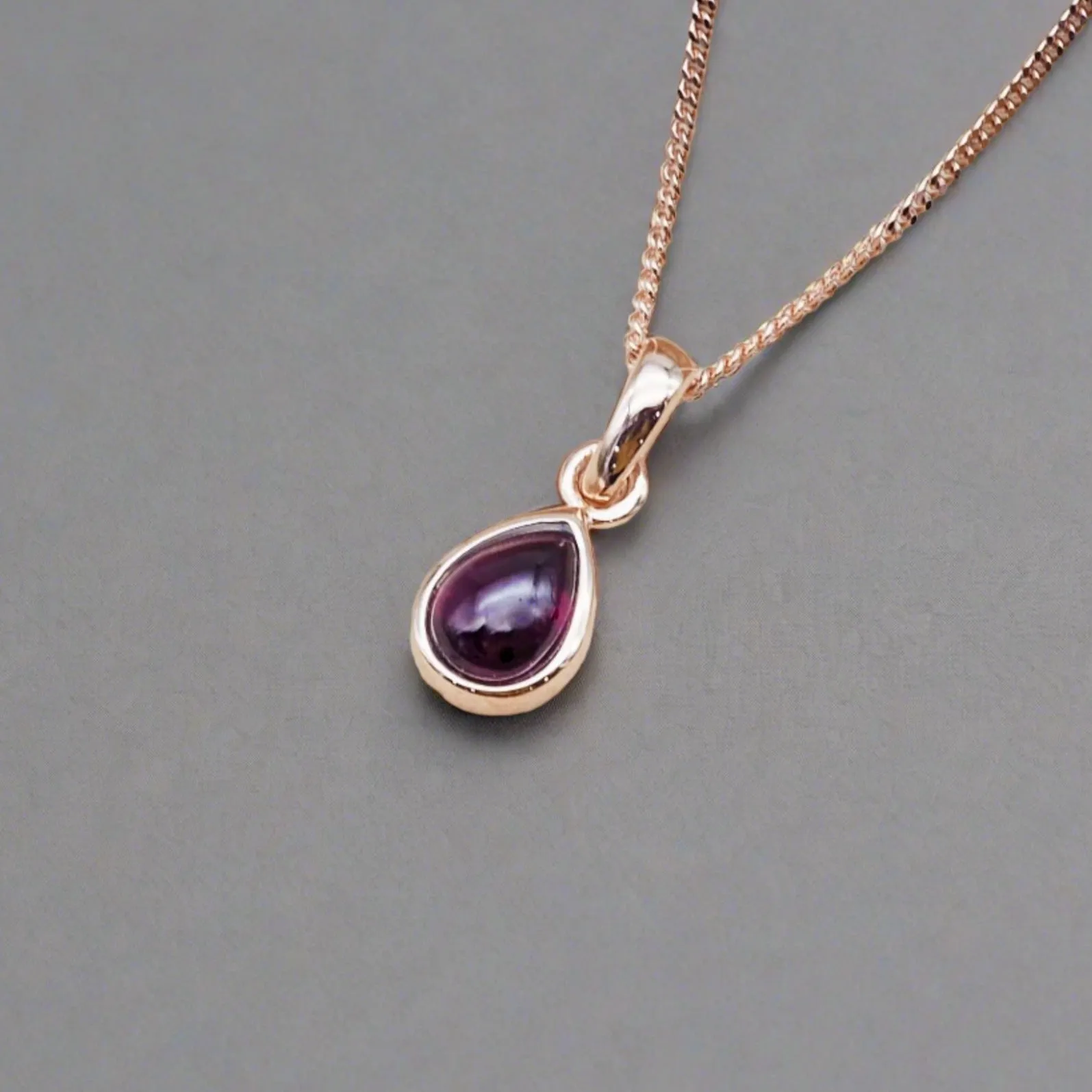 January Birthstone Necklace - Garnet