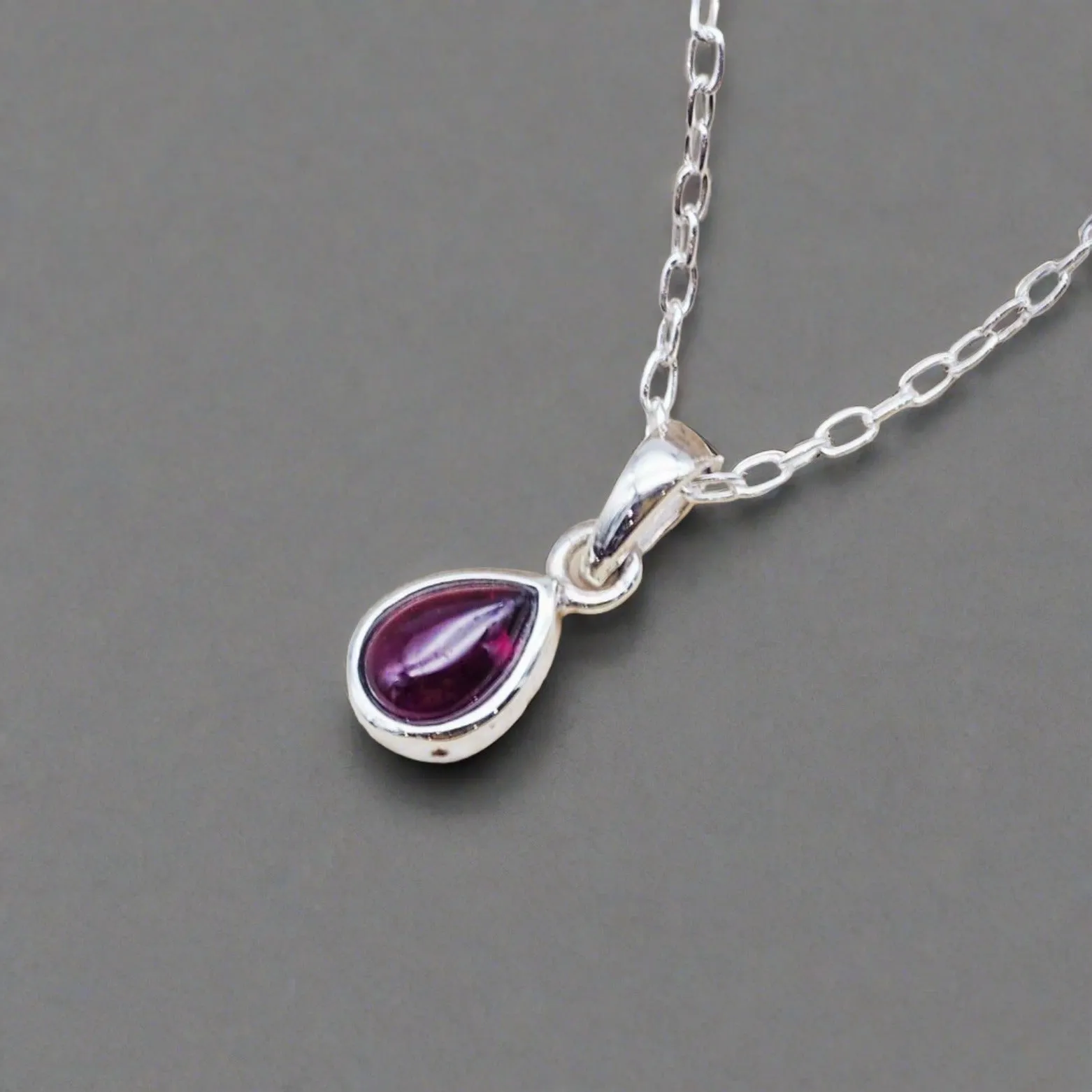 January Birthstone Necklace - Garnet