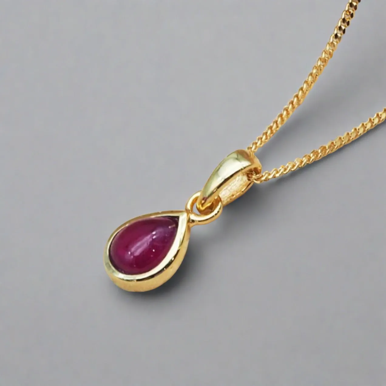 January Birthstone Necklace - Garnet