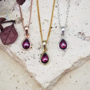 January Birthstone Necklace - Garnet