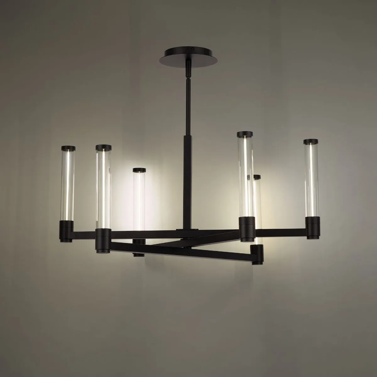 Jedi 27 in. LED Pendant Light Black finish