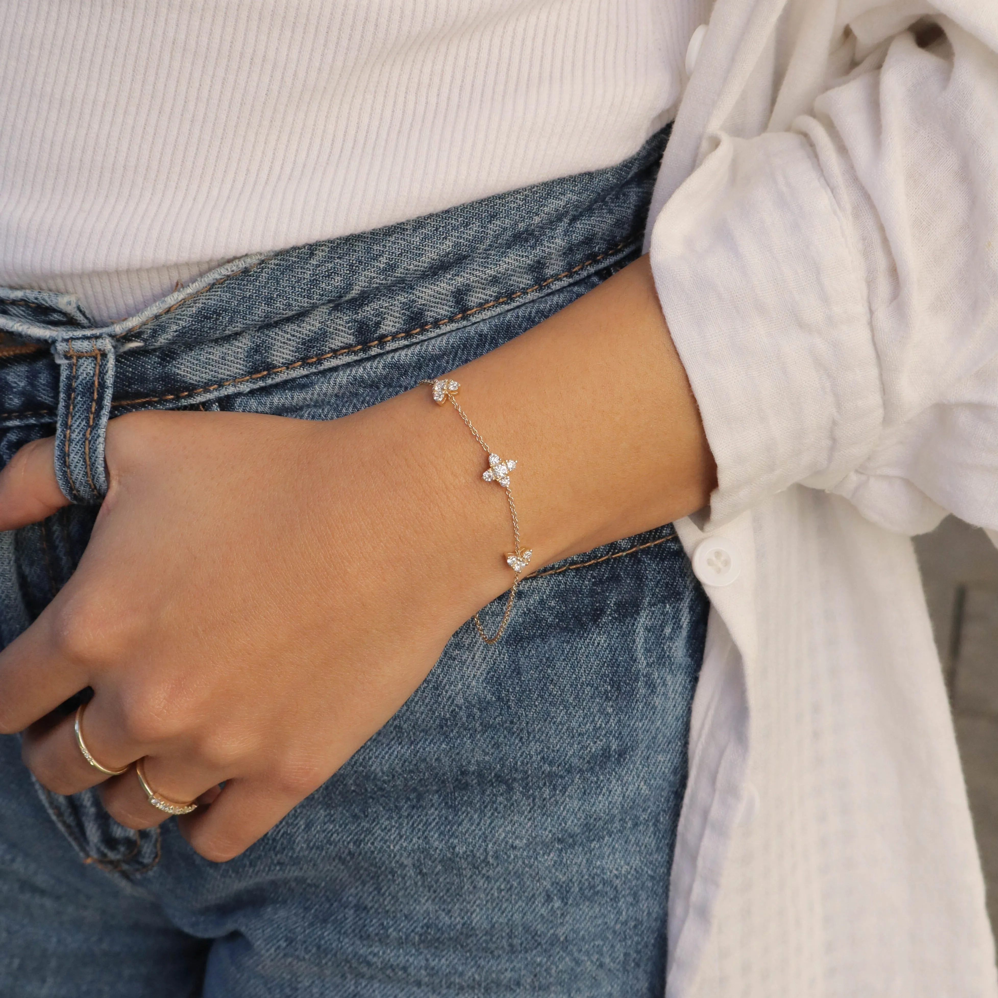 Judith Gold Bracelet White Diamonds