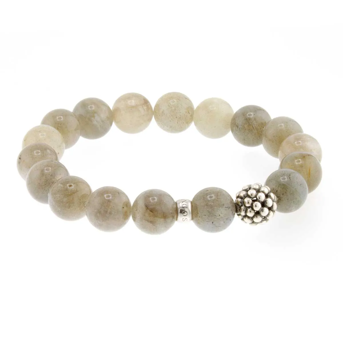 Lagos Caviar Maya Labradorite Silver Station Bracelet