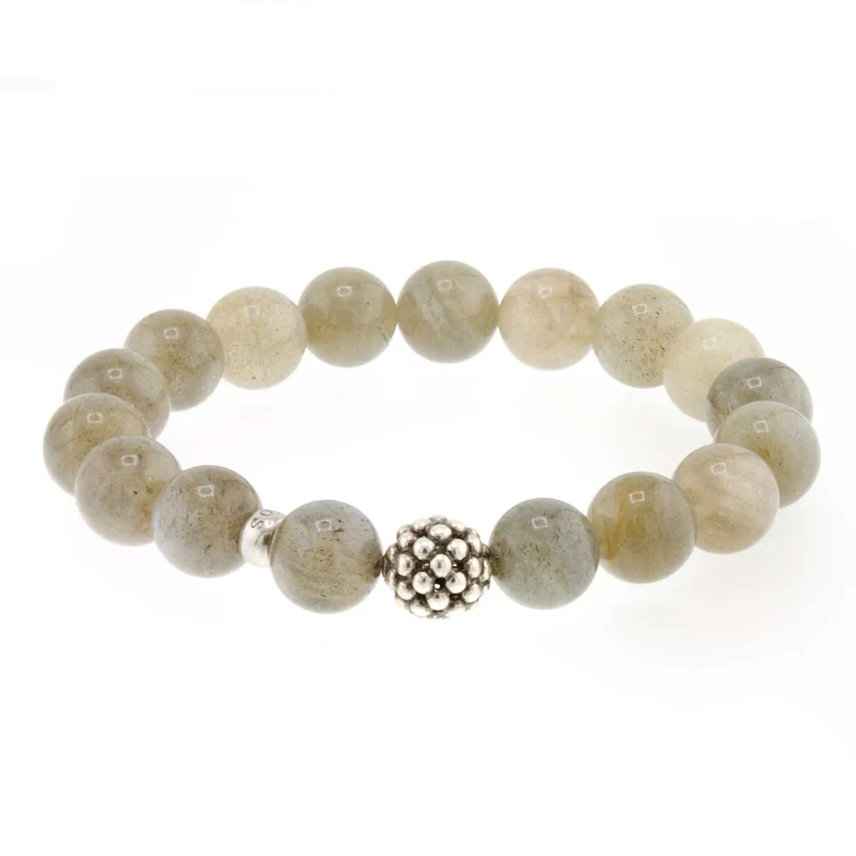 Lagos Caviar Maya Labradorite Silver Station Bracelet