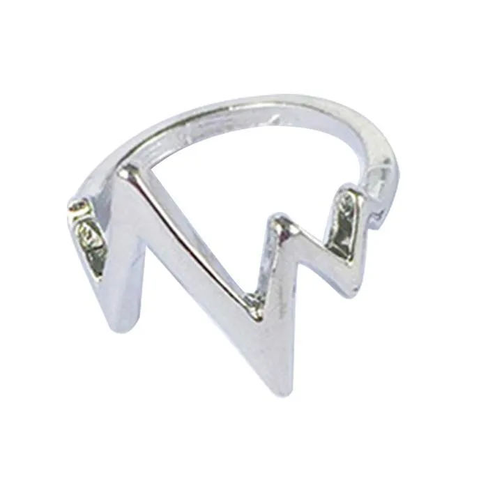 Men's/Women's Trendy Alloy ECG Wave Shape Rings