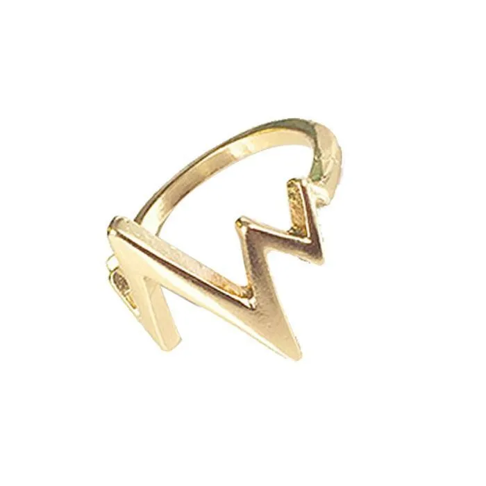 Men's/Women's Trendy Alloy ECG Wave Shape Rings