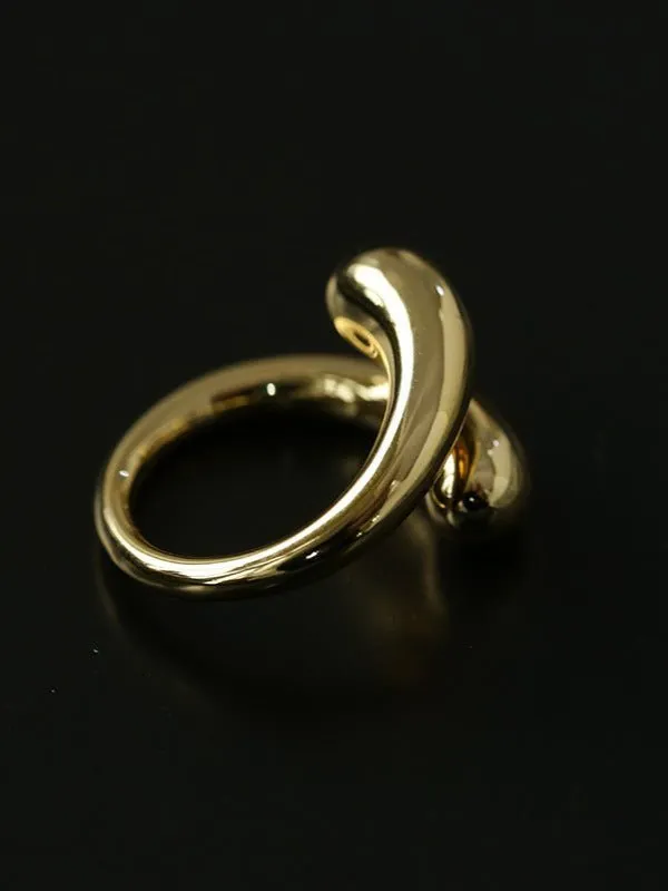 Metal Style Water Drop Adjustable Open Ring