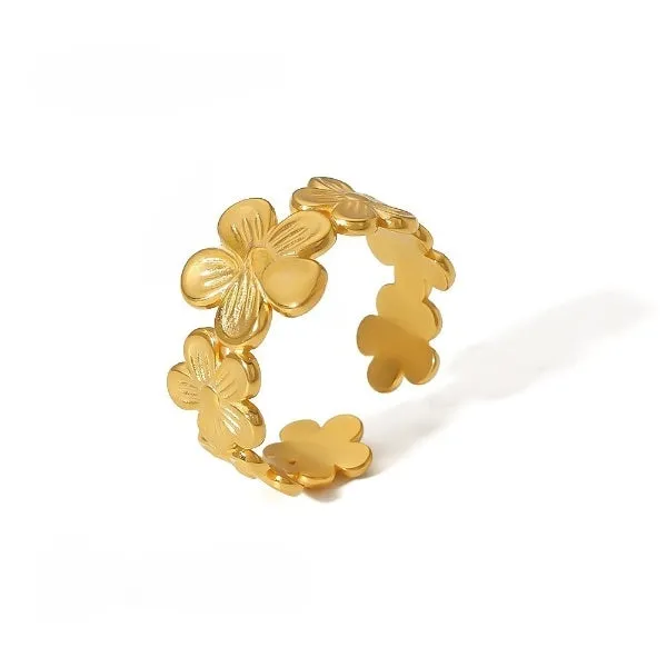 Modern Style Hepta Flora Gold Ring JLTR0450