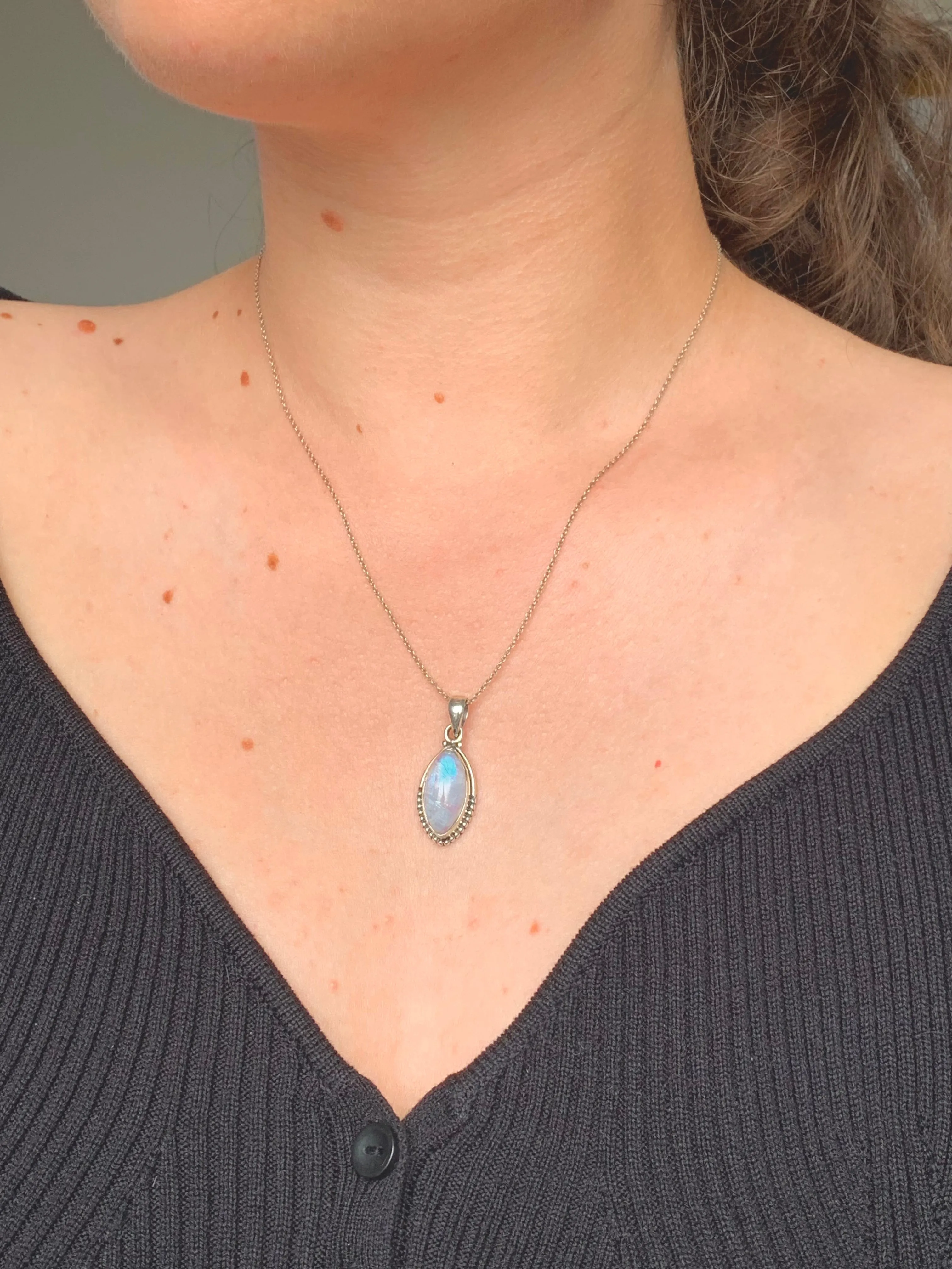 Moonstone Gala Pendant - Medium Marquise