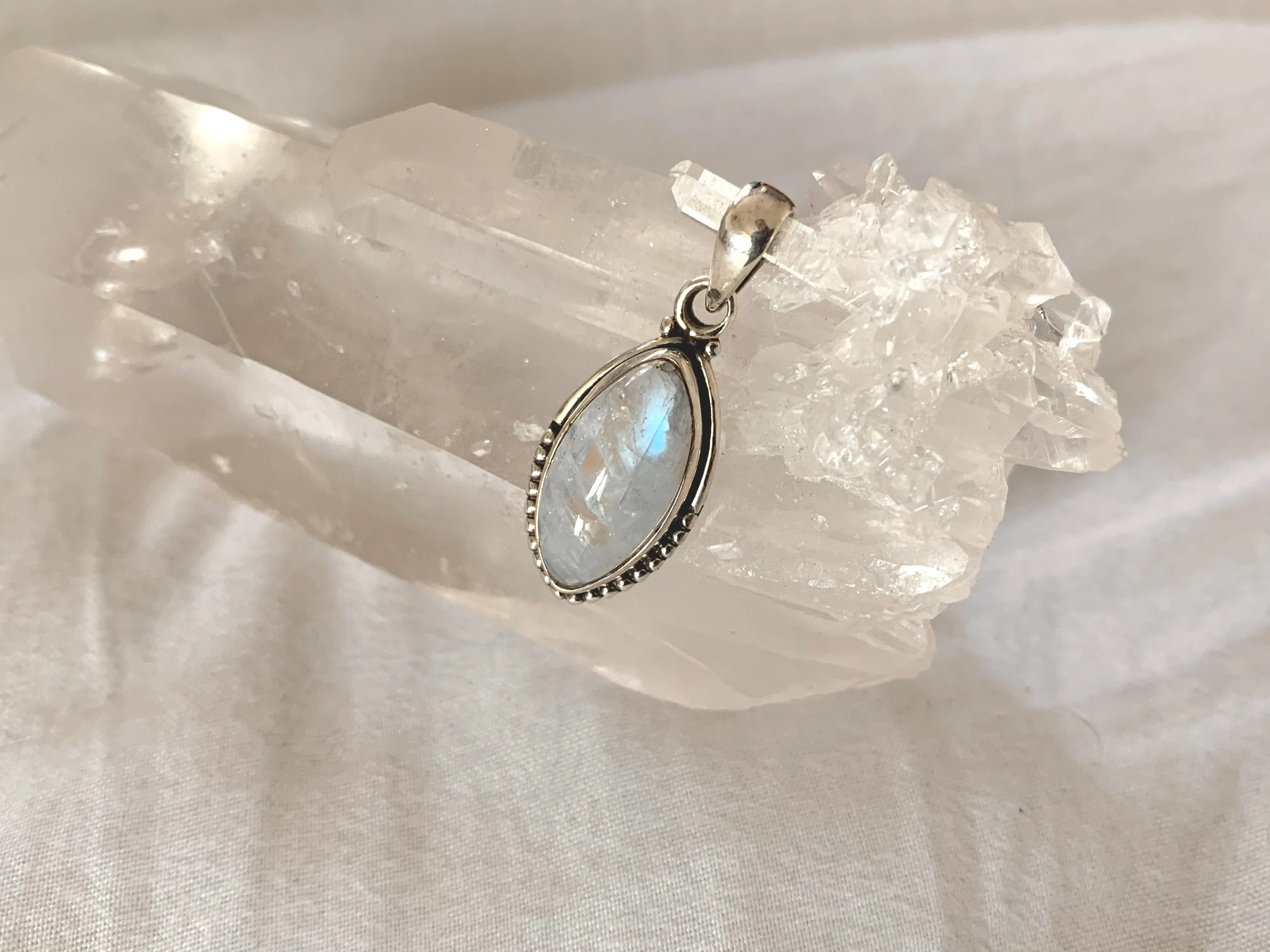 Moonstone Gala Pendant - Medium Marquise