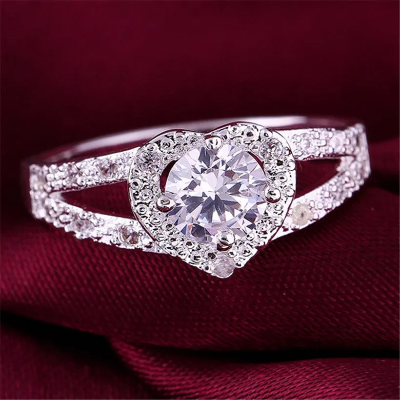 New Cute Wedding Stone Lady High Quality Crystal Ring