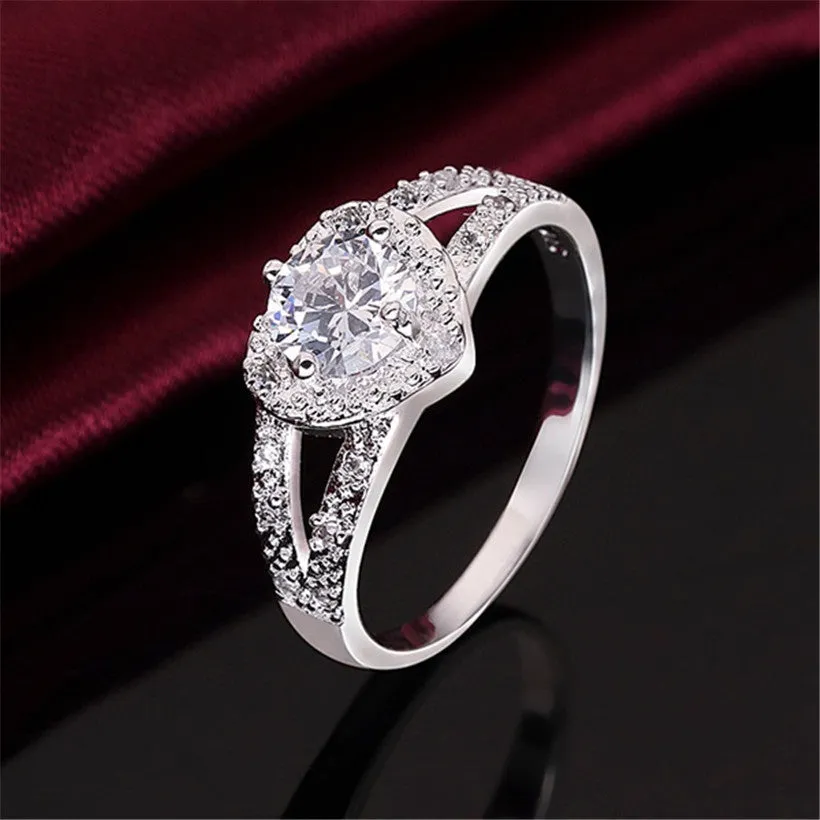 New Cute Wedding Stone Lady High Quality Crystal Ring