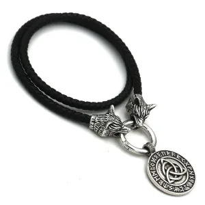 Norse Legacy Men's Alloy Pendant Necklace with Viking Influences