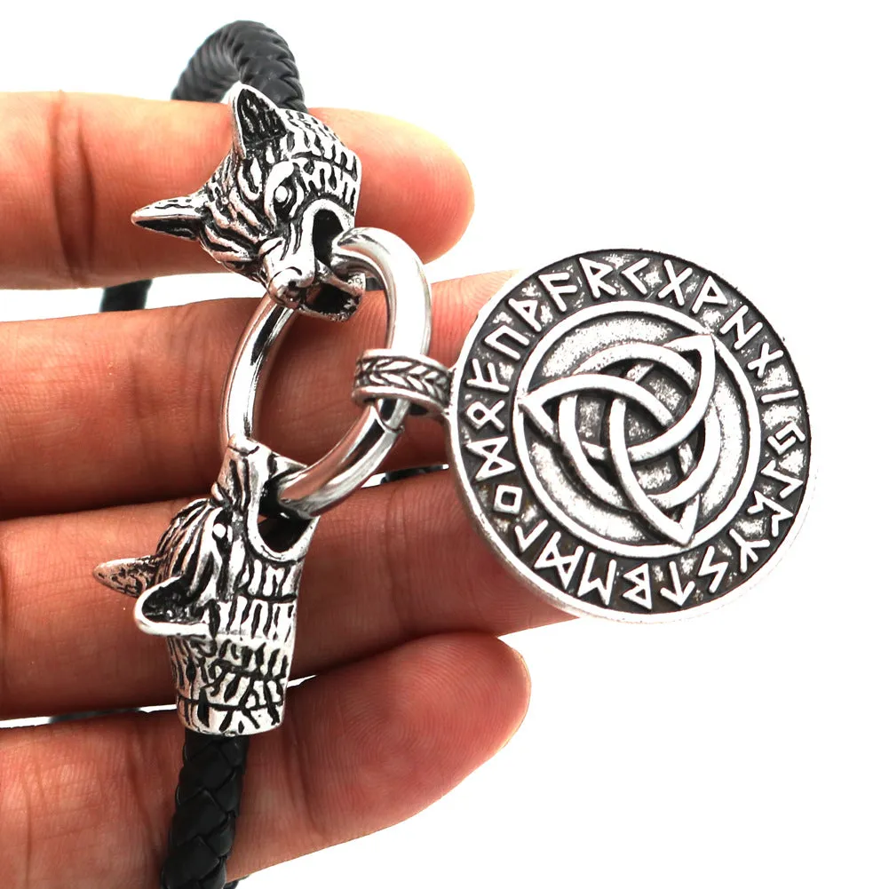 Norse Legacy Men's Alloy Pendant Necklace with Viking Influences