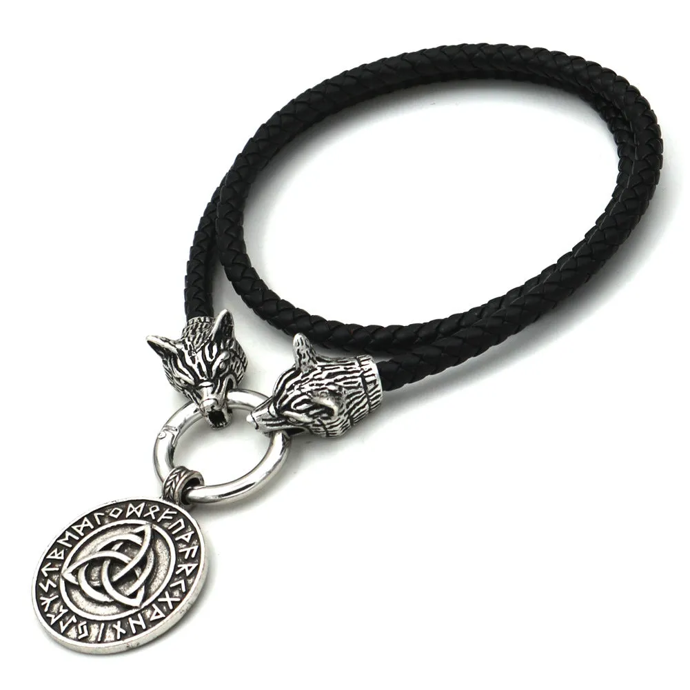 Norse Legacy Men's Alloy Pendant Necklace with Viking Influences