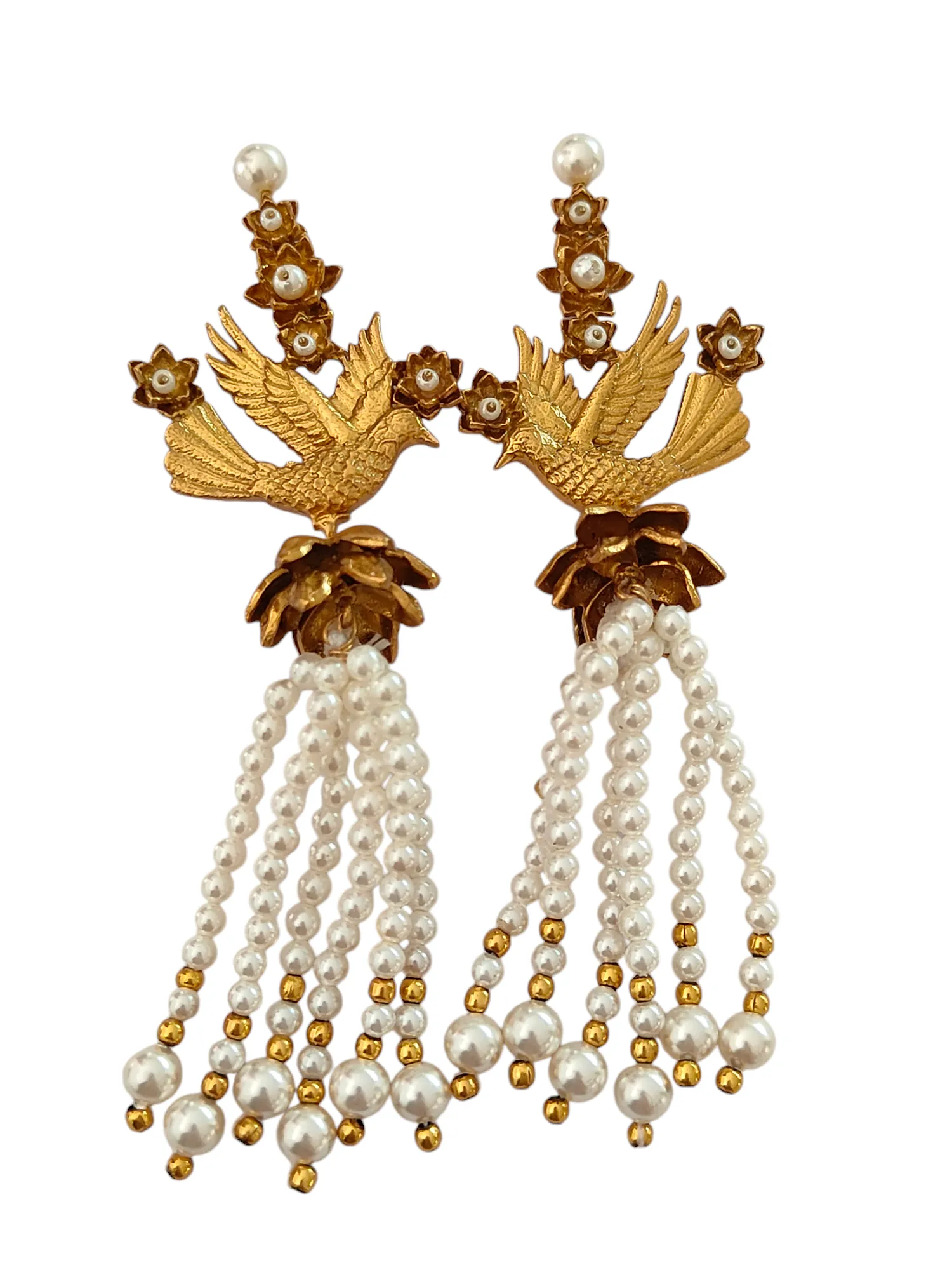 Panchee Pearl Tassel Earrings