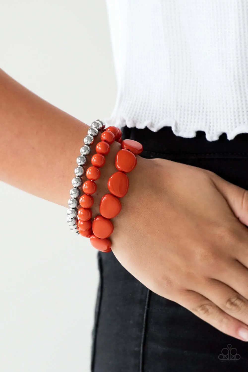 Paparazzi Accessories  - Color Venture Orange Bracelet