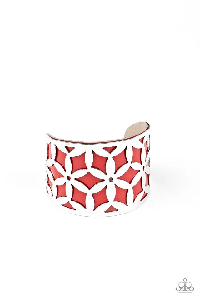 Paparazzi Bracelet ~ Garden Fiesta - Red