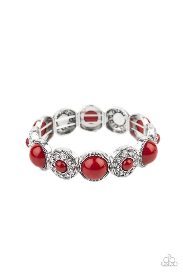 Paparazzi Bracelet ~ Garden Flair - Red