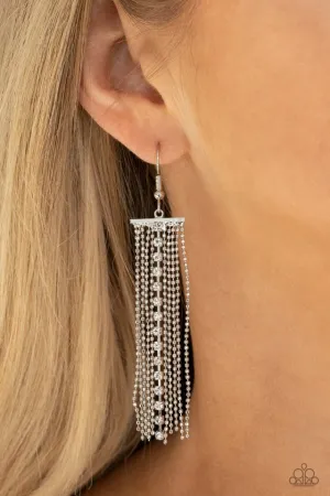 Paparazzi Earring ~ Another Day, Another DRAMA - White