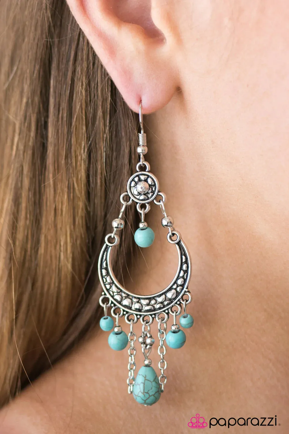 Paparazzi Earring ~ Mighty Mojave - Blue