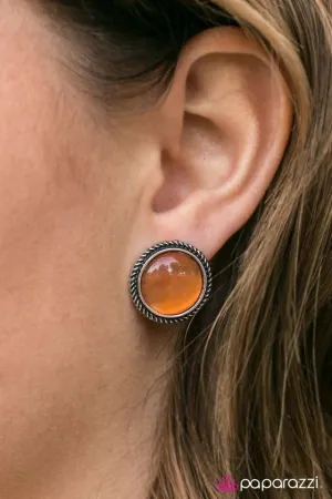 Paparazzi Earring ~ Moon Swoon - Orange