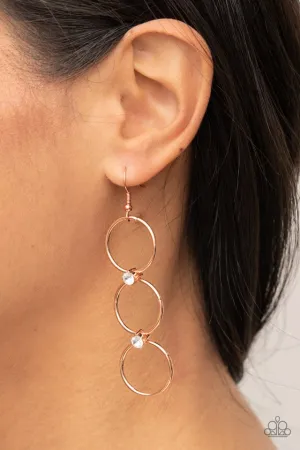 Paparazzi Earring ~ Refined Society - Copper