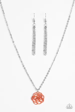 Paparazzi Necklace ~ Blossom Bliss - Orange