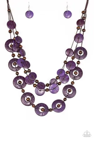 Paparazzi Necklace ~ Catalina Coastin - Purple