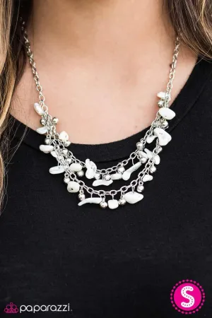 Paparazzi Necklace ~ Coastal Living - White