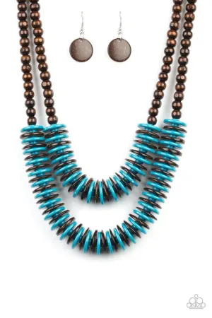 Paparazzi Necklace ~ Dominican Disco - Blue