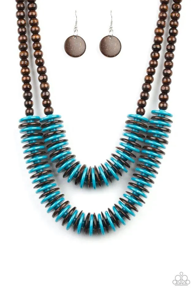 Paparazzi Necklace ~ Dominican Disco - Blue