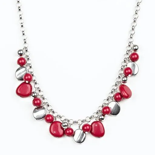 Paparazzi Necklace ~ Flirtatiously Florida - Red