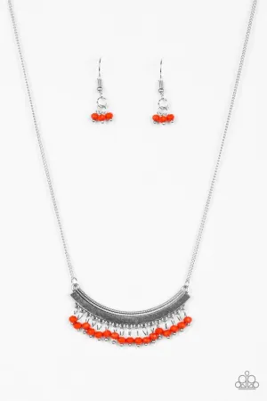 Paparazzi Necklace ~ Fringe Fever - Red