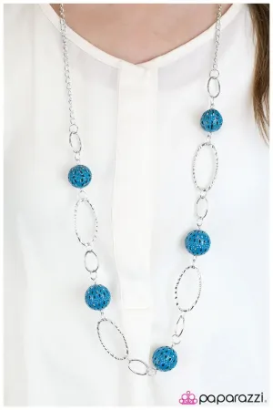 Paparazzi Necklace ~ Having A Ball - Bue