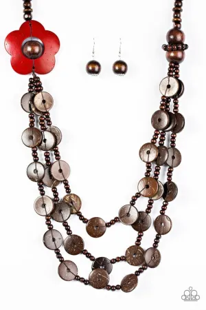 Paparazzi Necklace ~ Honolulu Hula - Red