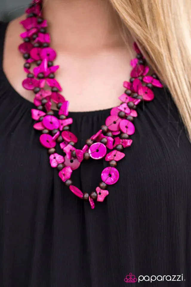 Paparazzi Necklace ~ Living The Tropical Life - Pink