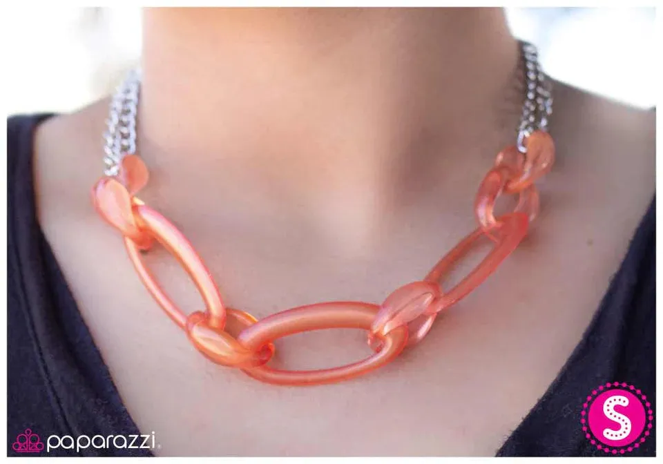 Paparazzi Necklace ~ Play Nice - Orange