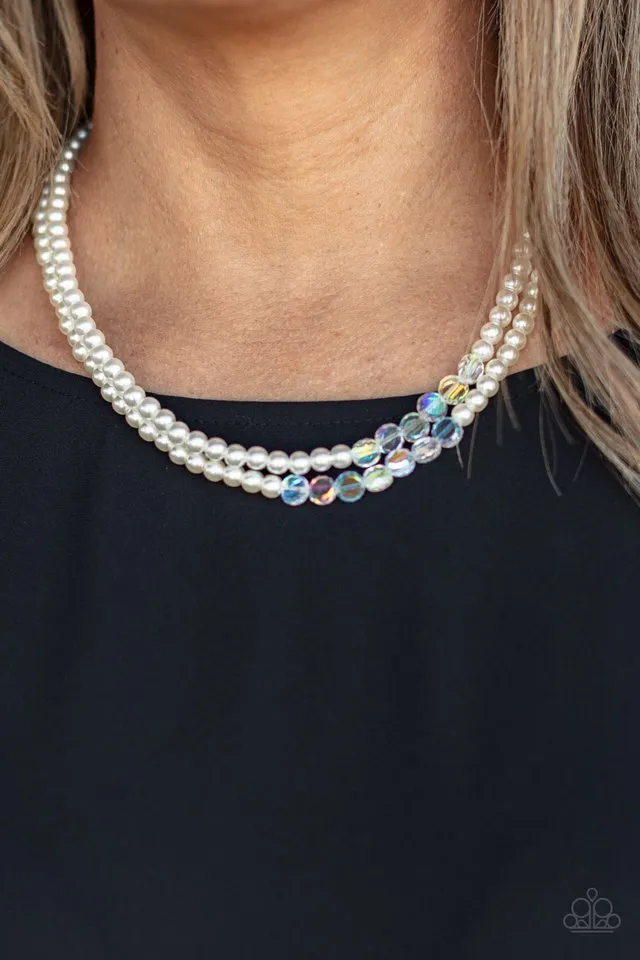 Paparazzi Necklace ~ Poshly Petite - White