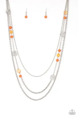 Paparazzi Necklace ~ Pretty Pop-tastic! - Orange